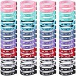 80 Pcs WWJD Colorful Adjustable Bracelets