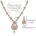 Bollywood-Inspired Silver Floral Necklace and Mangtika Set