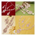 Bollywood-Inspired Silver Floral Necklace and Mangtika Set