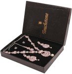 Bollywood-Inspired Silver Floral Necklace and Mangtika Set