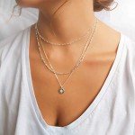 Minimalist Sterling Silver Heart Chain Choker Necklace