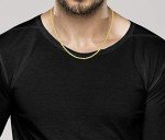 Miabella Italian Diamond-Cut Gold Over Silver Chain