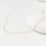 Minimalist Sterling Silver Heart Chain Choker Necklace