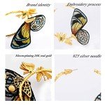 Gold Butterfly Hoop Earrings for Women & Teens