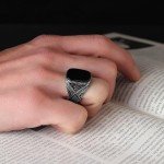 Men's 925 Sterling Silver Black Onyx Signet Ring