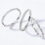 Sterling Silver Stackable Wedding Rings for Women