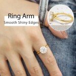 Moissanite Engagement Ring with 18K Gold Plating