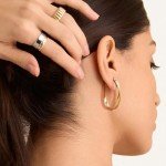 Large Twisted 14K Gold Hoop Earrings for Women
