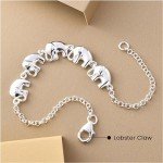 Sterling Silver Elephant Charm Bracelet for Women