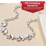 Sterling Silver Elephant Charm Bracelet for Women