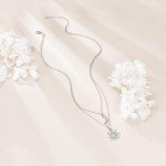 VONALA Sterling Silver Sun and Moon Layered Necklaces