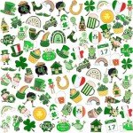 100 St. Patrick's Day Enamel Pins for Celebration