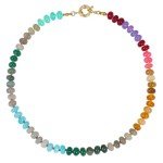 Colorful Boho Beaded Gemstone Choker Necklace