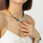 Colorful Boho Beaded Gemstone Choker Necklace