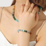 Colorful Boho Beaded Gemstone Choker Necklace