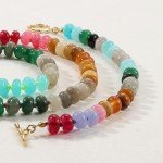 Colorful Boho Beaded Gemstone Choker Necklace