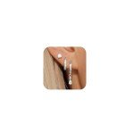 Sterling Silver Opal Hoop Stud Earrings Set