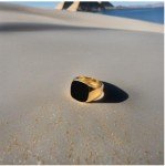18K Gold Onyx Signet Ring for Him