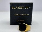 18K Gold Onyx Signet Ring for Him