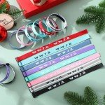 80 Pcs WWJD Colorful Adjustable Bracelets