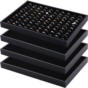 Stackable Velvet Ring Holder with 100 Slots