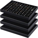 Stackable Velvet Ring Holder with 100 Slots
