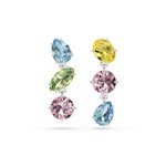 Swarovski Multicolored Drop Earrings with Asymmetrical Design