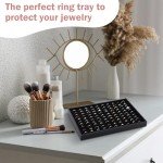 Stackable Velvet Ring Holder with 100 Slots