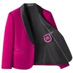 Boys Magenta Velvet Tuxedo Blazer & Pants Set