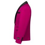 Boys Magenta Velvet Tuxedo Blazer & Pants Set