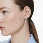 Swarovski Multicolored Drop Earrings with Asymmetrical Design