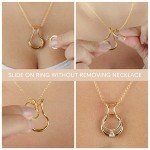 Emily C Ring Holder Necklace for Weddings & Gifts