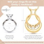 Emily C Ring Holder Necklace for Weddings & Gifts