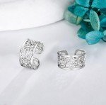 Vintage Sterling Silver Filigree Ear Cuffs