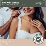 Emily C Ring Holder Necklace for Weddings & Gifts
