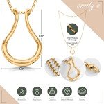 Emily C Ring Holder Necklace for Weddings & Gifts