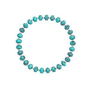 Turquoise Sterling Silver Bead Bracelet for Her