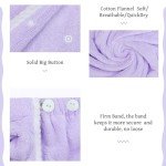 Purple Towel Wrap Set with Headband and Wristband