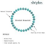 Turquoise Sterling Silver Bead Bracelet for Her