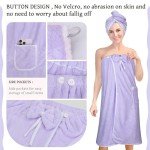 Purple Towel Wrap Set with Headband and Wristband