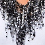 Elegant Black and White Infinity Scarf Necklace