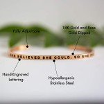Inspirational Silver Adjustable MantraBand Bracelet