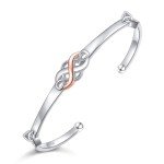 Celtic Knot Two-Tone Bracelet in Sterling Silver