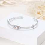 Celtic Knot Two-Tone Bracelet in Sterling Silver