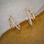 Dainty Gold Huggie Hoop Earrings with CZ