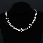 Barbed Wire Cuban Link Choker Necklace for All
