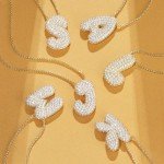 KissYan Gold Balloon Initial Pendant Necklace