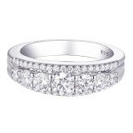 Eternity Wedding Band Ring in 925 Sterling Silver