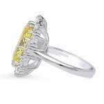 BERRICLE Sterling Silver Halo Yellow CZ Ring