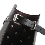 HZMAN Unisex Black Faux Leather Dragon Scale Wristbands